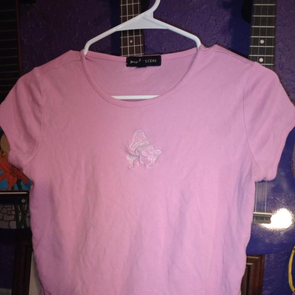 Unbranded Women's Pink and Purple Crop-top